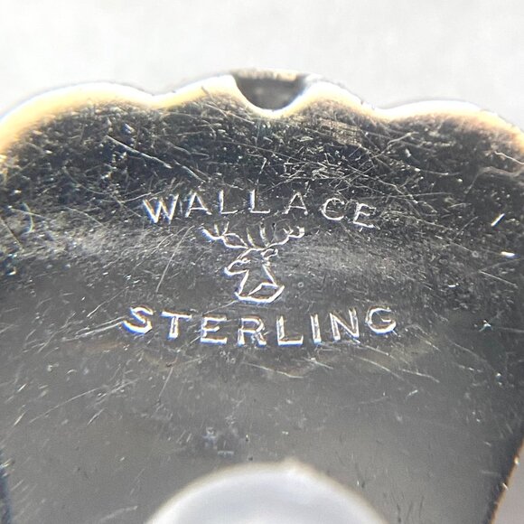 VTG Wallace Sterling Silver Hollow "Romance Of The Sea" Screwback Earrings - Picture 8 of 16